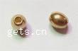 Brass Jewelry Beads, Oval, plated 